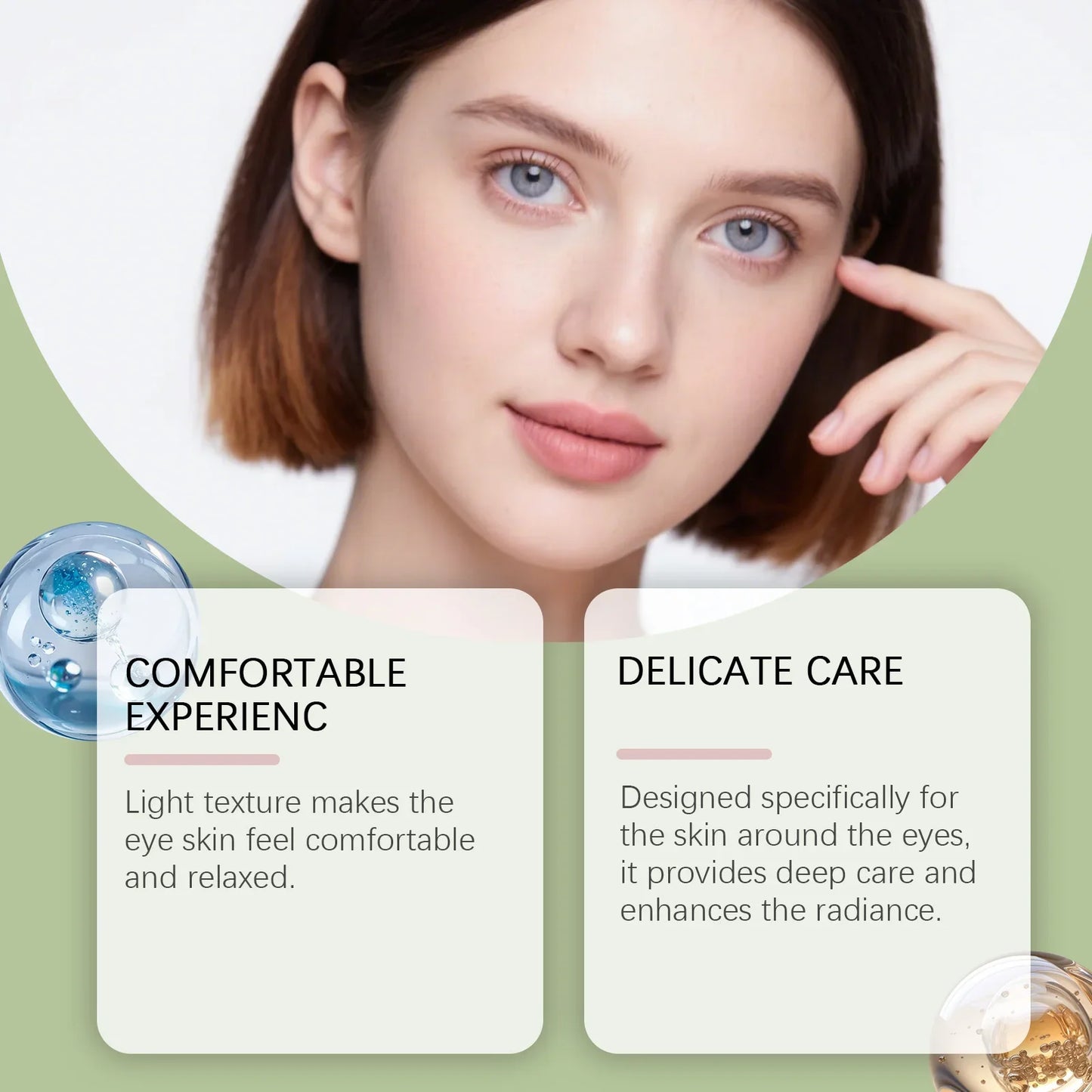 Avocado Eye Cream Fades Fine Lines & Wrinkles Firming Smoothing Eye Area Anti Puffiness Dark Circle Corrector for Youthful Eyes