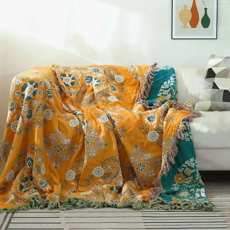 Nordic Throw Blanket For Beds Cotton Double Sided Sofa Cover Sofa Cushion Soft Blanket Leisure Bedspread Four Seasons Thin Quilt