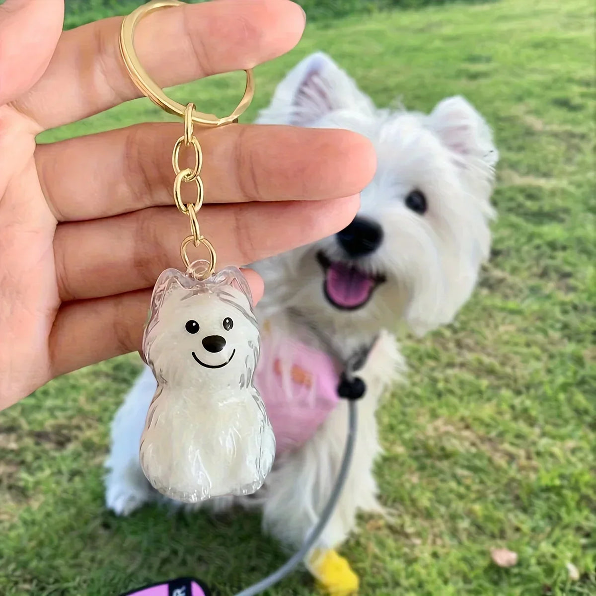 Transparent Dog Hair Storage Pendant Dog Hair Collector Keychain Pet Hair Memorial Bottle for Pet Lovers DIY Memorial Keychain