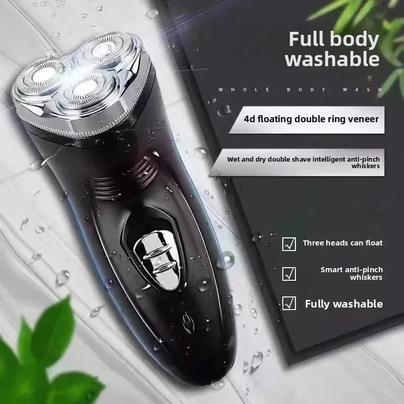 Blackstone USB Rechargeable Rotary Shaver for Men 3D Floating Blade Washable Beard Shaving Machine Electrical Facial Hair Trimme