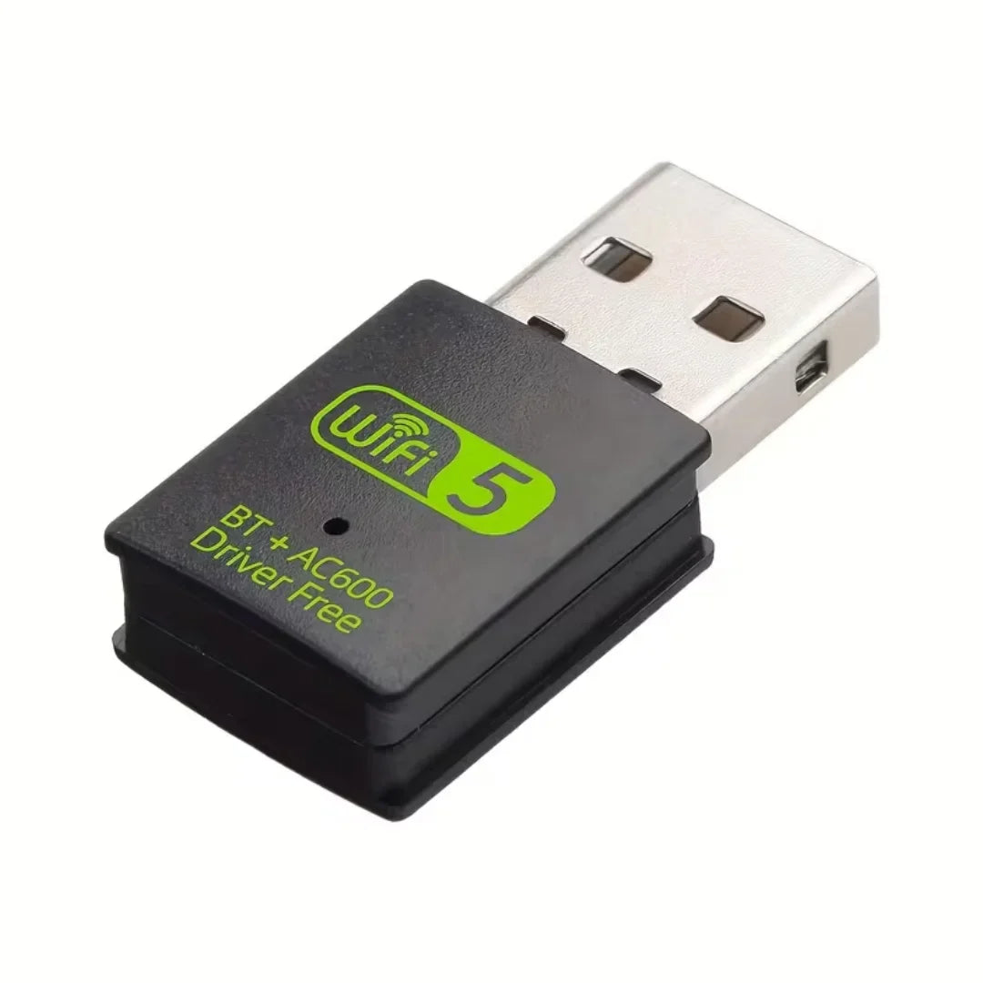 USB Wireless Wifi/Bluetooth Adapter 600Mbps Wifi Dongle Dual Band 2.4G/5G Wi-Fi Receiver for Laptop PC