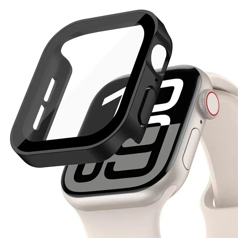 Screen Protector for Apple Watch 10 Case 46mm 42mm 45mm 44mm 41mm 40mm 44 Tempered Glass PC bumper Cover Series 7 8 9 SE 6 5 4