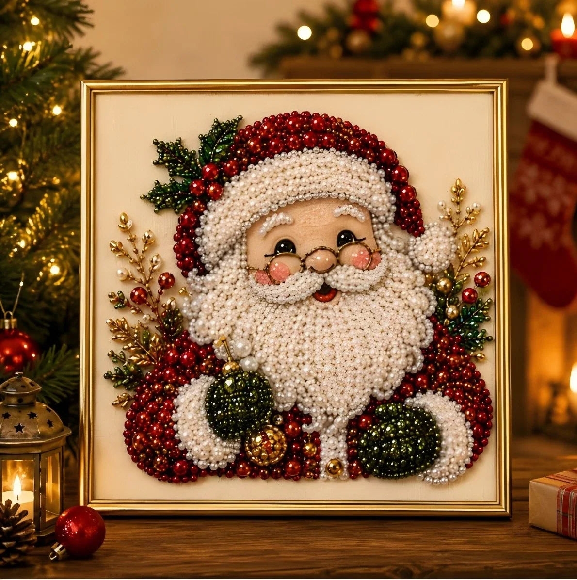 Originality Diamond-Painting Kit Holiday Pearl Diamond-Painting Art DIY Assembly Craft Activity Home Decor Christmas Gifts