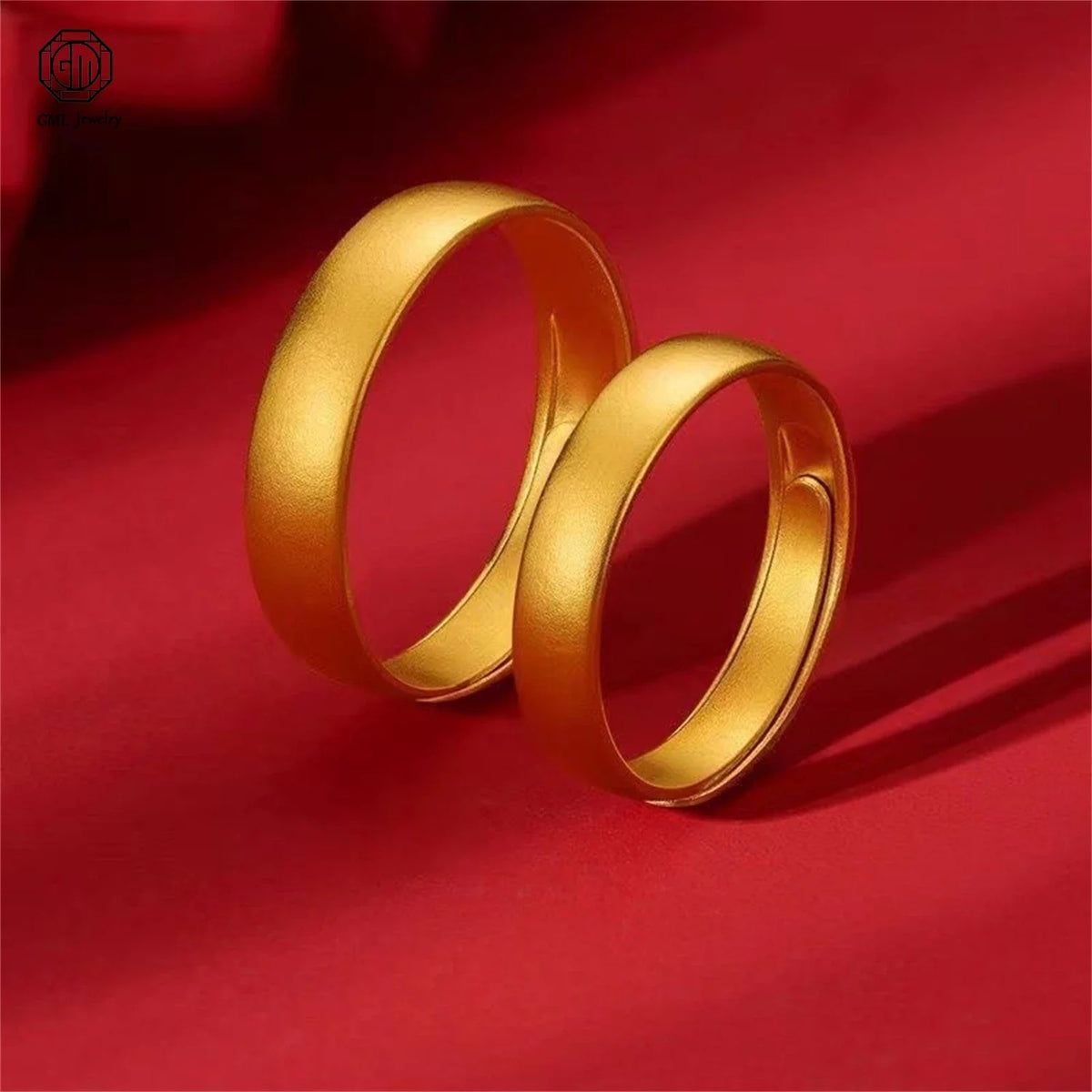 Sand Gold Adjustable Ring Matte Wide Band Openable Fade Resistant Unisex Couple Jewelry Solid Minimalist Gift