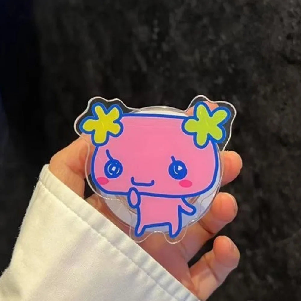 Kawaii Tamagotchi Family Magnetic Phone Stand With Retractable Airbag Strong Absorption Portable Anti-Fall Desktop Support Gifts