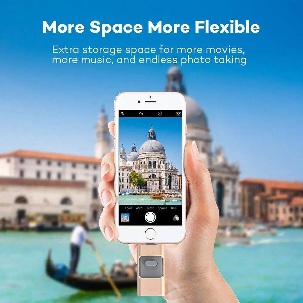 High-Speed Flash Drive for iPhone & Type-C & Android & PC, USB 3.0 External Drive, Memory Stick Photo Stick Thumb Drive PenDrive