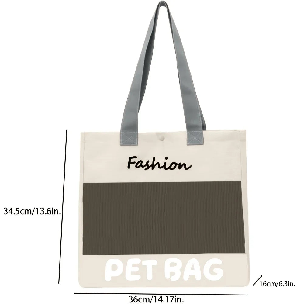 Fashion Portable Pet Tote Bag Breathable Mesh Cat Dog Shoulder Bag Outdoor Travel Handbag Small Puppy Kitten Transport Bag