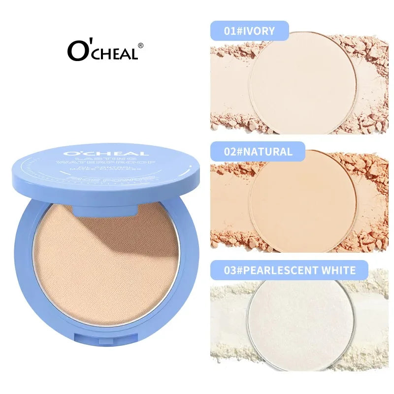 Concealer Setting Powder Compact Multi-Color Natural Drying Oil-Controlling Long-Lasting Waterproof Face Full Coverage Makeup