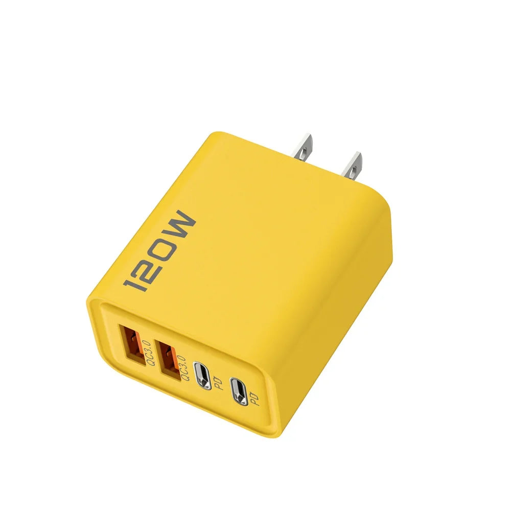120W USB Type C Charger Mobile Phone Fast Charger Adapter For iPhone Samsung Xiaomi Quick Charge 3.0 EU/US/UK Plug Wall Charger