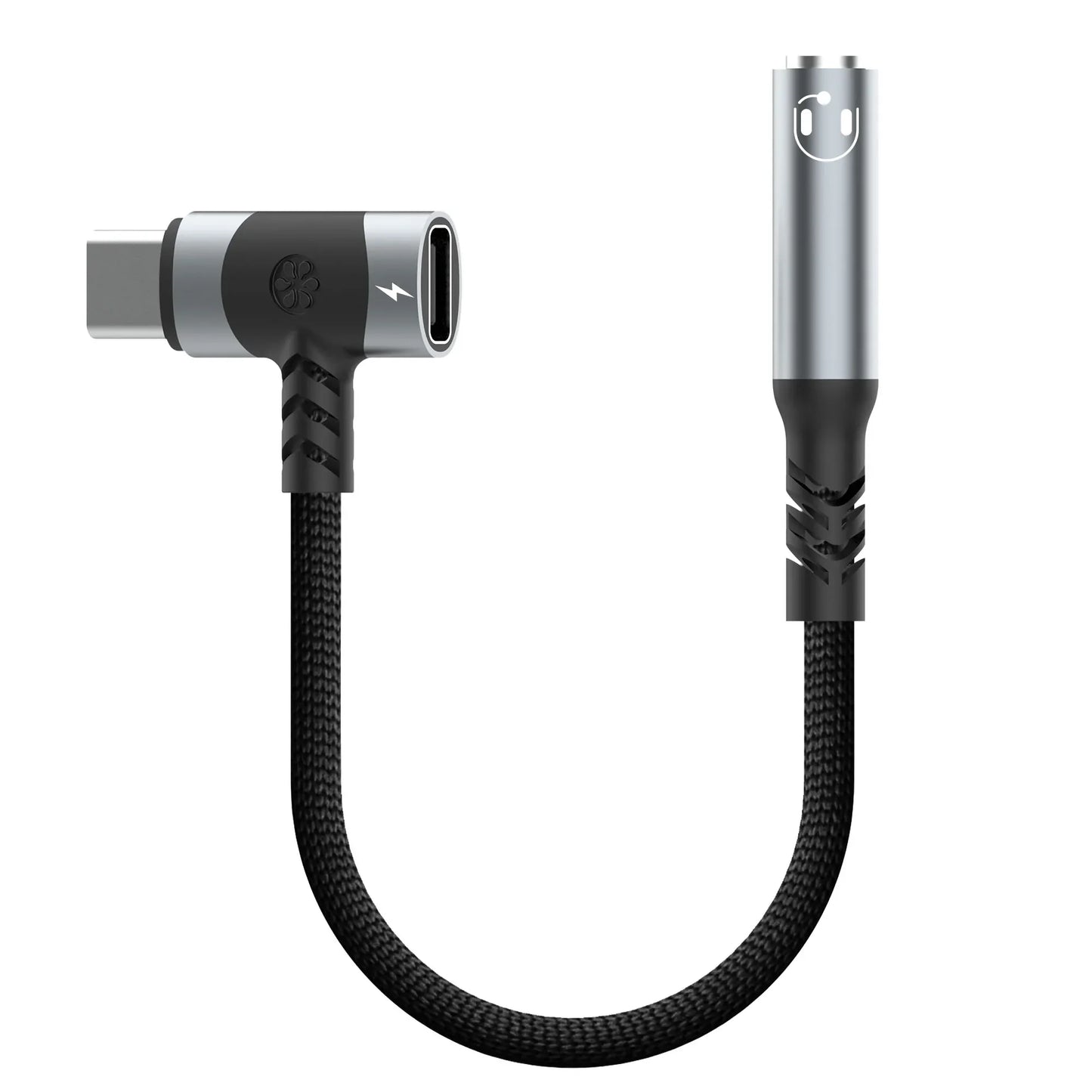2-In-1 USB-C To 3.5mm Audio Adapter 100W PD Fast Charging Aux Mic Jack For Smartphone Tablet