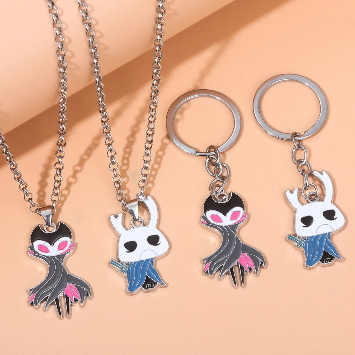 Game Hollow Knight Keychain The Grimm Theater Master Metal Keychain Pendant Game Peripheral Jewelry Unisex Keychain Pendant