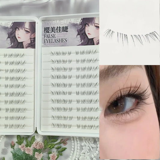 Natural Looking Lower Fake Eyelashes Wispy Cosplay Individual Lashes Cluster Comic False Eyelashes For Beauty Perfect Eye Makeup