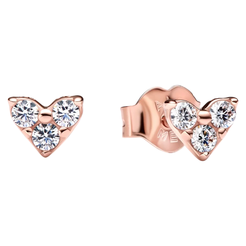 2026 Latest 925 Silver Exquisite Rose Gold Charm Earrings Personalized Pendant Beads, Fashionable Birthday Gift Gifts
