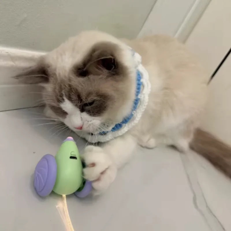 Interactive Cat Toy Electric Mouse Car Automatic Teaser Kitten Pet Toys Rechargeable Intelligent Obstacle Avoidance Cat Car Toy