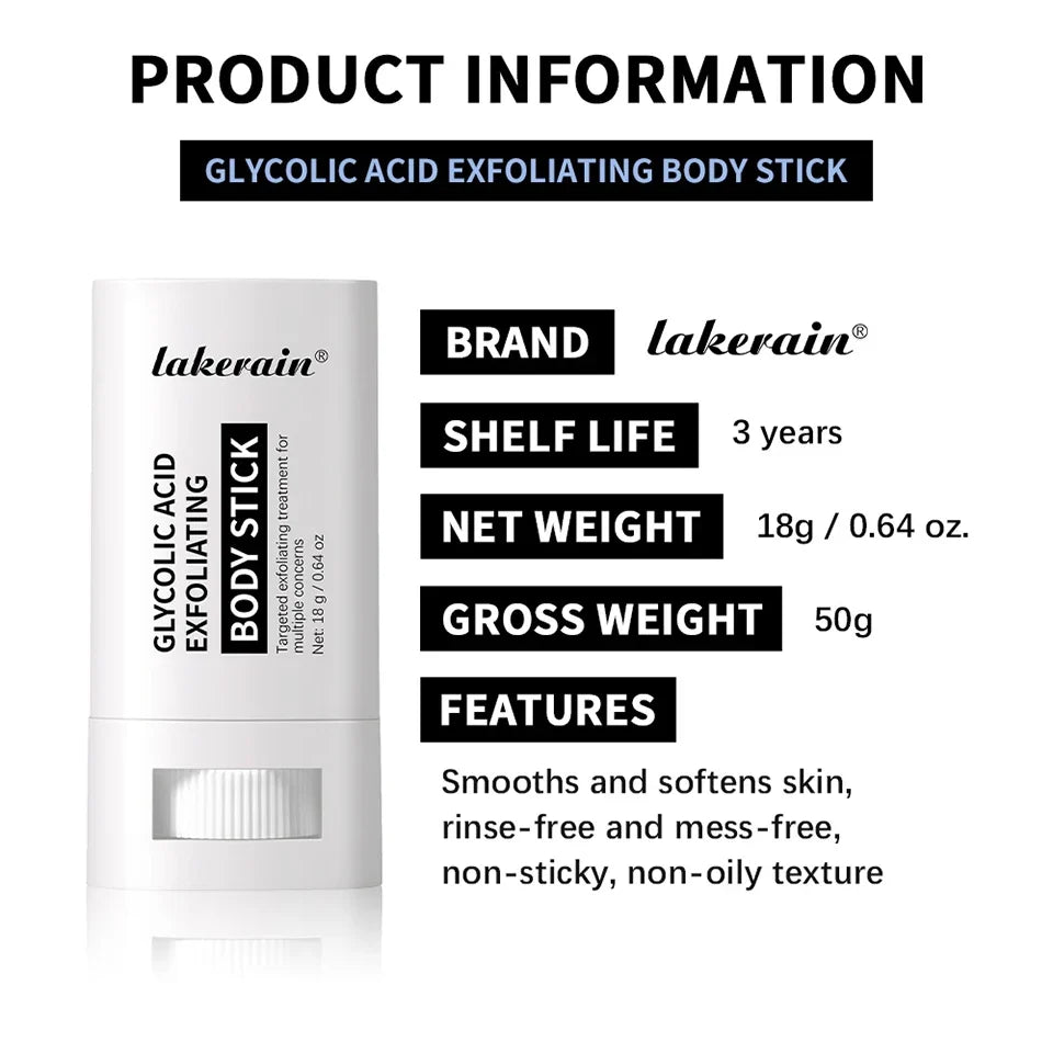 Glycolic Acid Exfoliating Body Stick Multiple Concerns Delivers Deep Effective Exfoliation Nourishing Moisture Deep Hydration