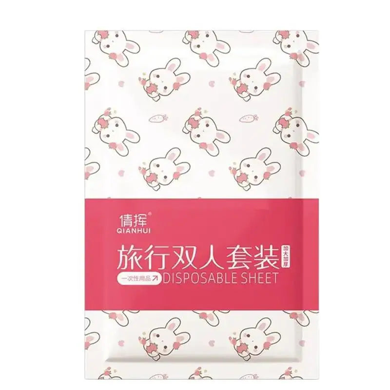 New Disposable 3/4-Piece Bedding Set, Thickened Disposable Bed Sheets Duvet Covers Pillowcases For Hotel Travel Camping Use
