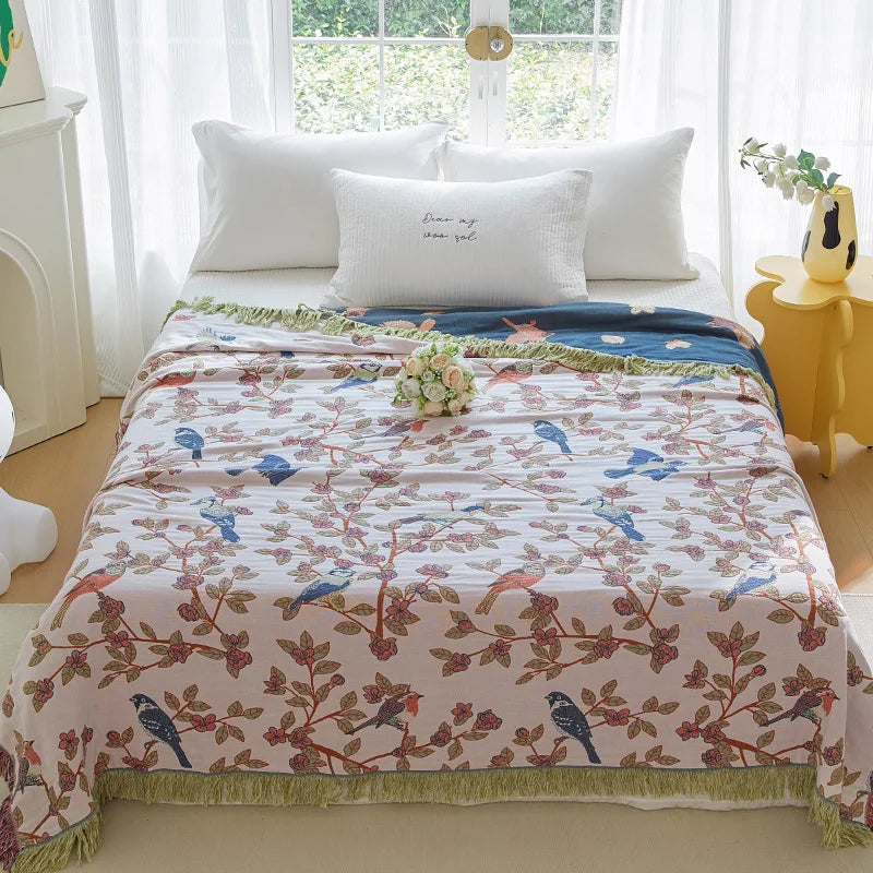 Nordic Throw Blanket For Beds Cotton Double Sided Sofa Cover Sofa Cushion Soft Blanket Leisure Bedspread Four Seasons Thin Quilt