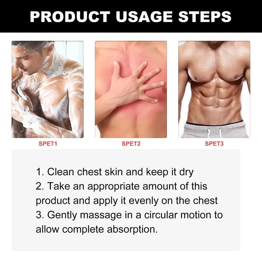 15ml Men's Bee Male Breast Warming Oil Chest Firming Massage Serum Chest Firming Oil Skin Care