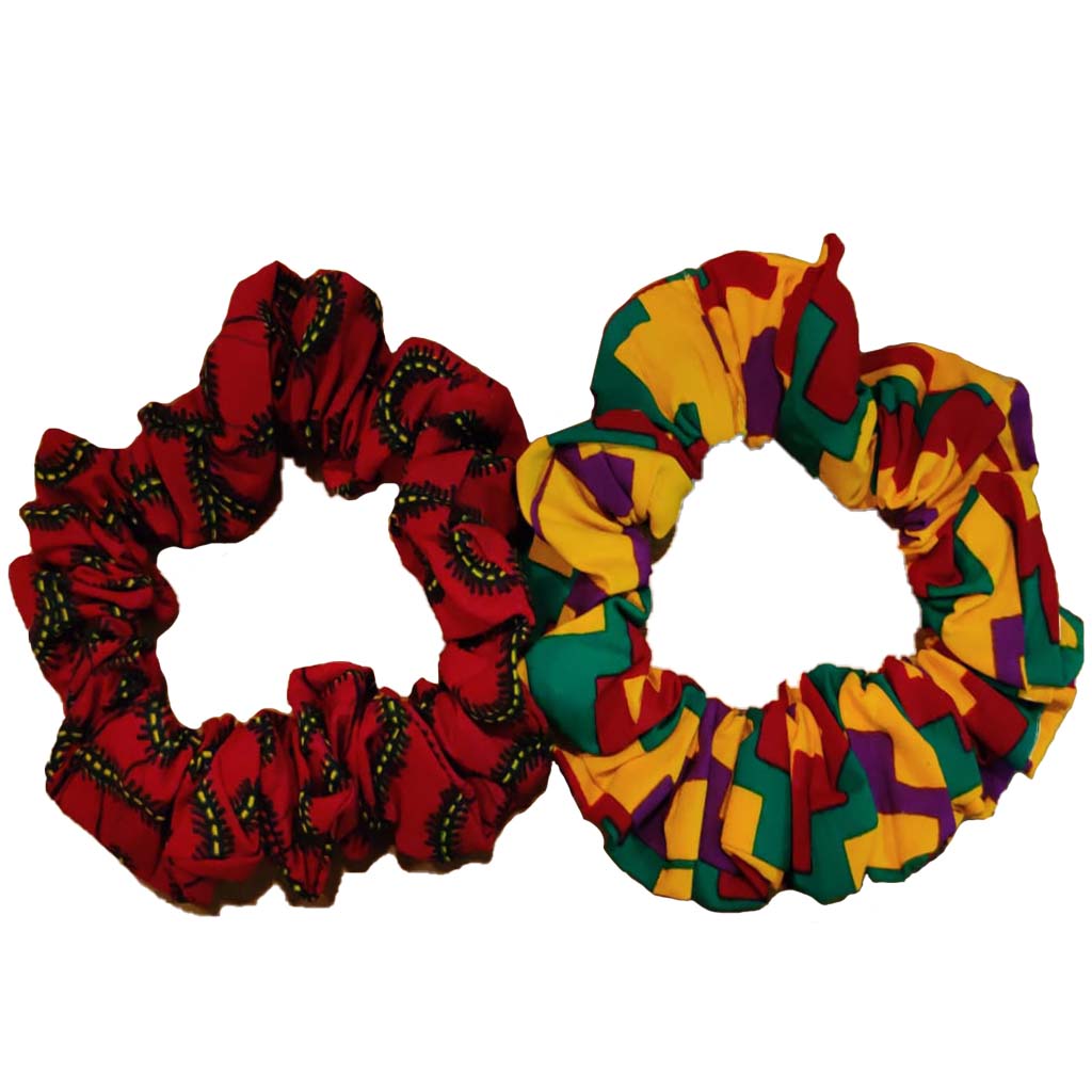 African Print Hair Scrunchies