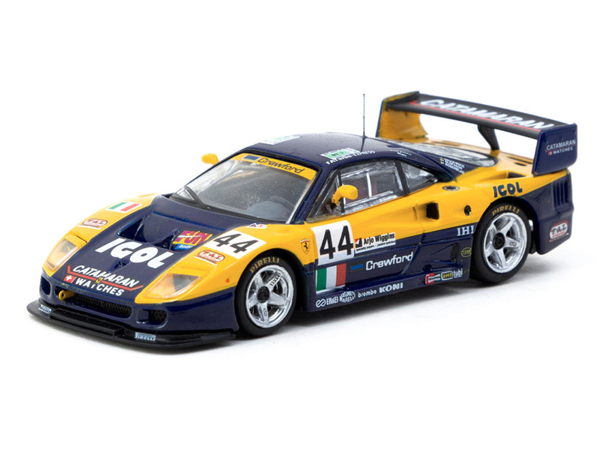 Ferrari F40 GTE #44 Luciano Della Noce - Anders Olofsson - Carl Rosenblad "24 Hours of Le Mans" (1996) "Hobby64" Series 1/64 Diecast Model Car by Tarmac Works