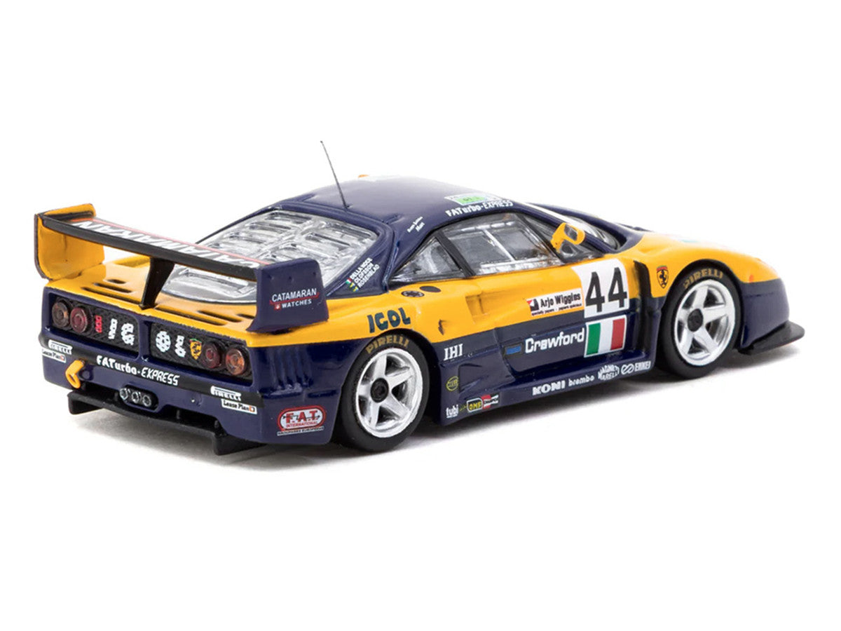 Ferrari F40 GTE #44 Luciano Della Noce - Anders Olofsson - Carl Rosenblad "24 Hours of Le Mans" (1996) "Hobby64" Series 1/64 Diecast Model Car by Tarmac Works