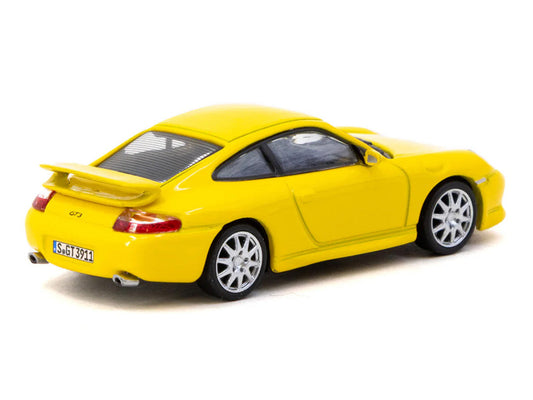 Porsche 911 GT3 (996) Yellow "Global64" Series 1/64 Diecast Model Car by Tarmac Works