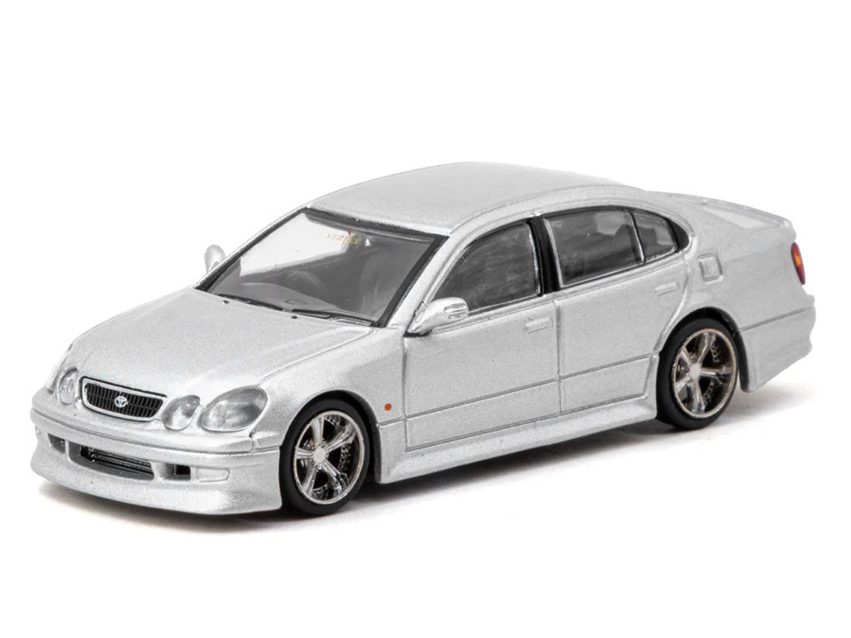 Toyota Vertex Aristo JZS161 RHD (Right Hand Drive) Silver Metallic "Global64" Series 1/64 Diecast Model Car by Tarmac Works