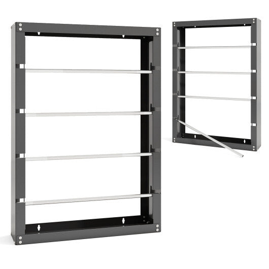Wire Spool Rack with 4 Rods for Electrical Industrial and Retail Use-Gray