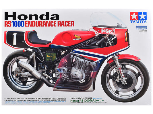 Model Kit Honda RS1000 Endurance Racer Motorcycle 1/12 Scale Model by Tamiya