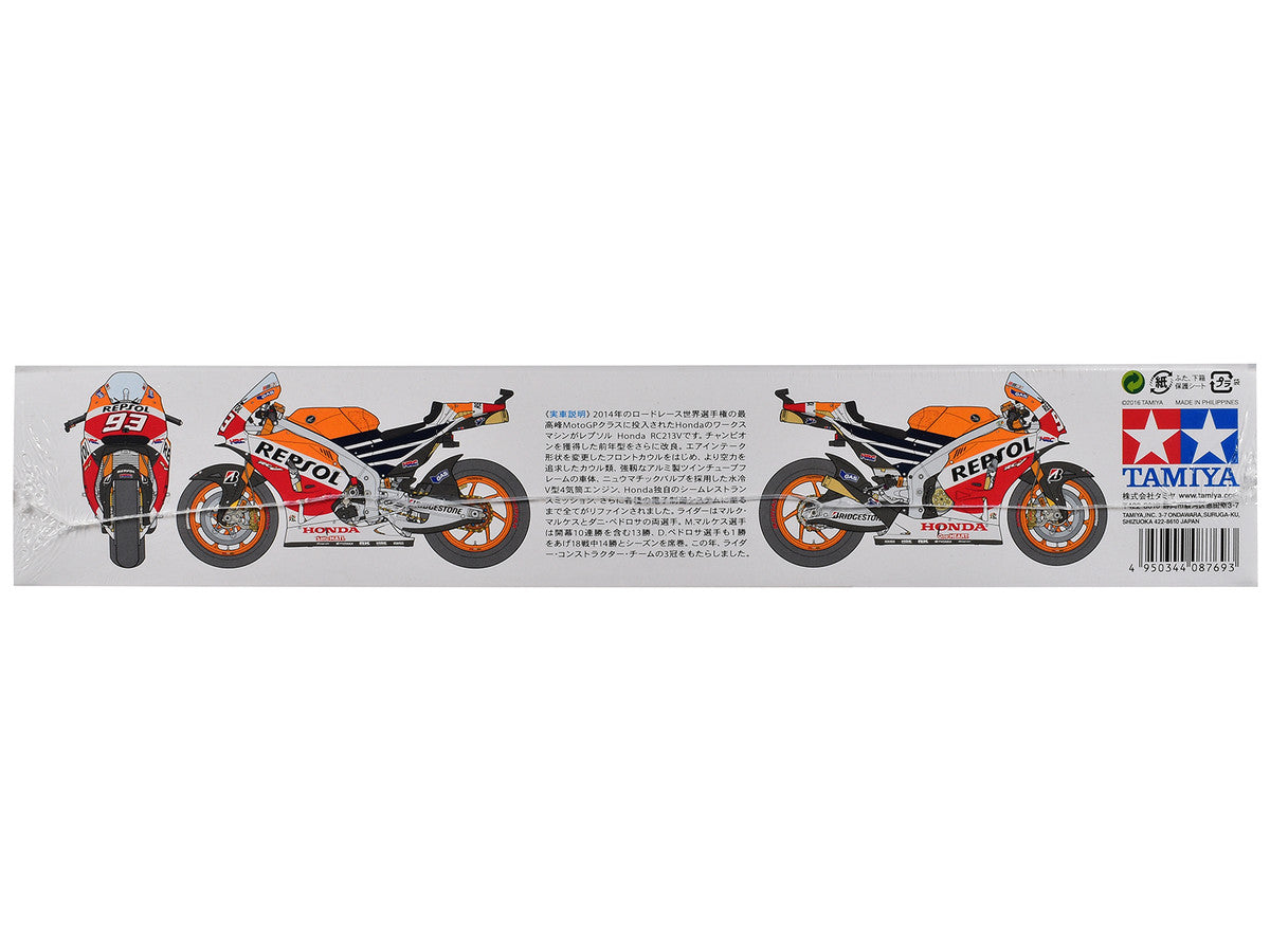 Model Kit Honda RC213V Motorcycle #93 Marc Marquez "Repsol Honda" Winner "Moto GP Championship" (2014) 1/12 Scale Model by Tamiya