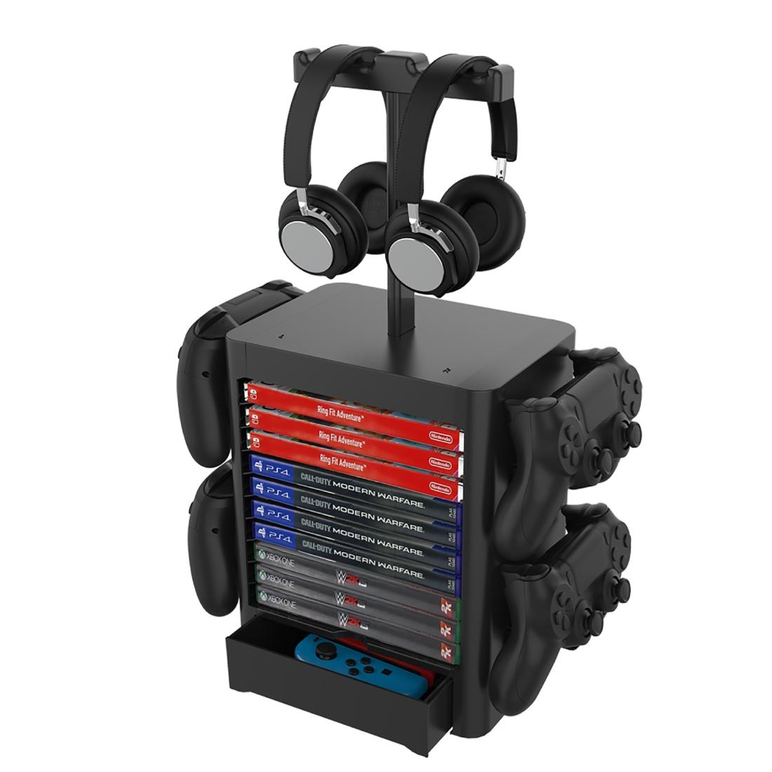 NNEIDS Ps5 / Xsx Game Disc & Headphone Storage Rack