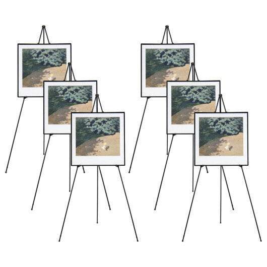 166 CM Metal Easel Stand Set 6-Pack-Black