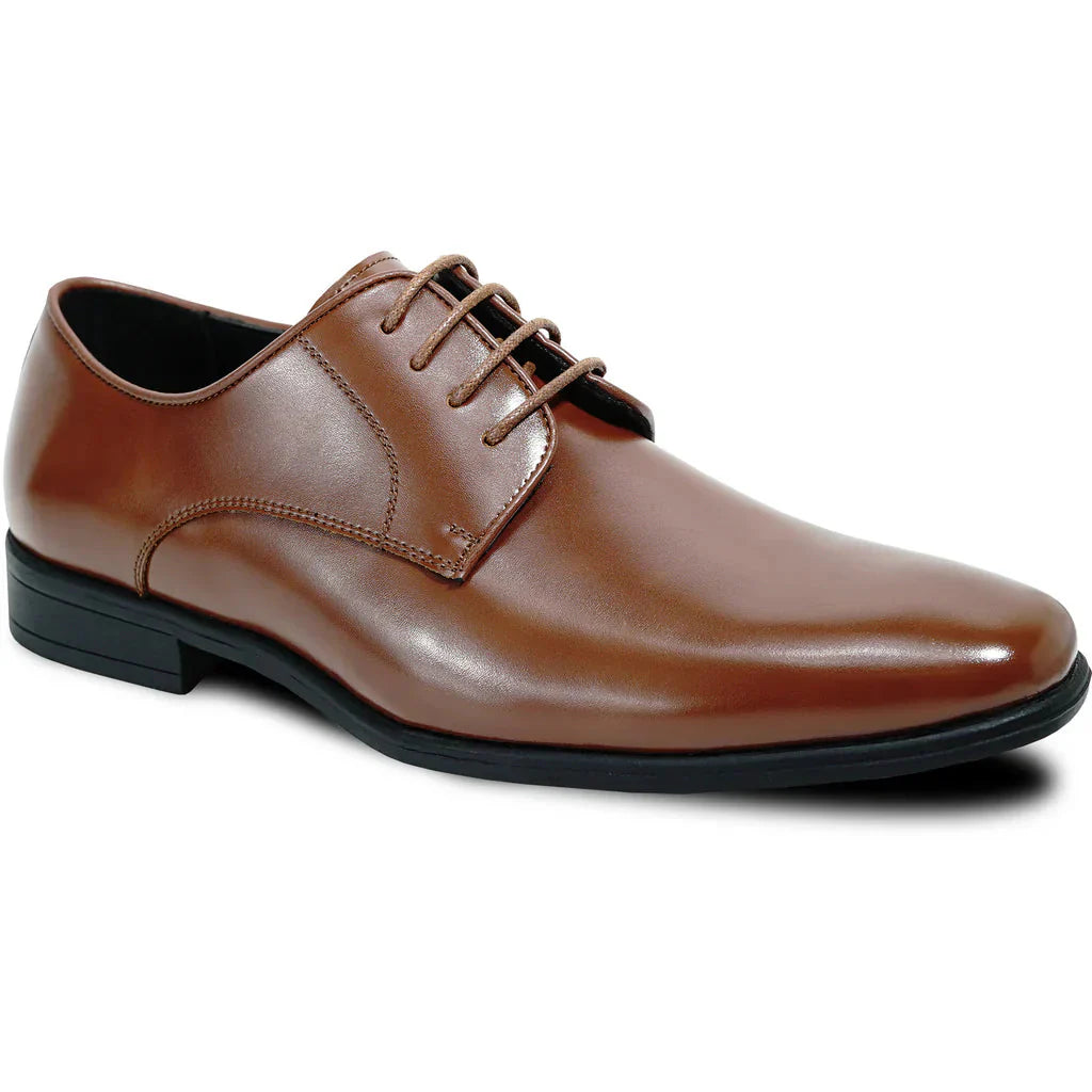 MIDNIGHT BLUE Men Dress Shoe TAB-2 Oxford Formal Tuxedo for Prom & Wedding Shoe Dark Brown Matte - Wide Width Available