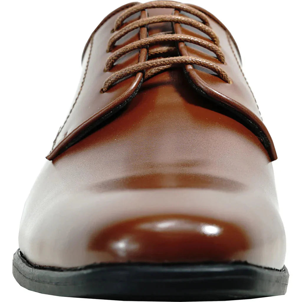 MIDNIGHT BLUE Men Dress Shoe TAB-2 Oxford Formal Tuxedo for Prom & Wedding Shoe Dark Brown Matte - Wide Width Available