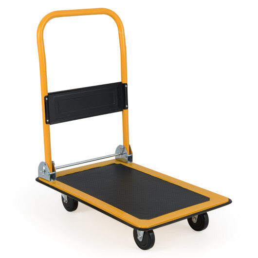 330 lbs Platform Cart Dolly Foldable Warehouse Push Hand Truck