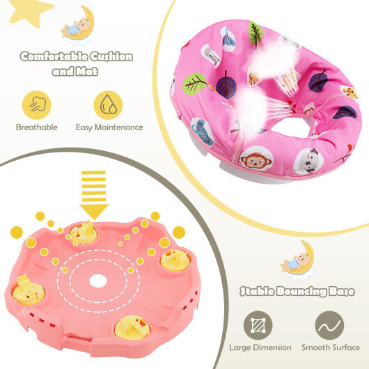 3-in-1 Baby Activity Center with 3-position for 0-24 Months-Pink - Color: Pink