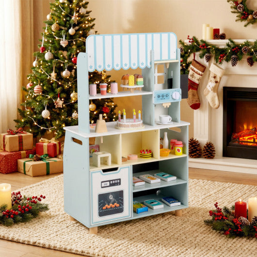 Kids Ice Cream Shop with 27 Accessories and Ice Cream Machine for Ages 3+-Pink