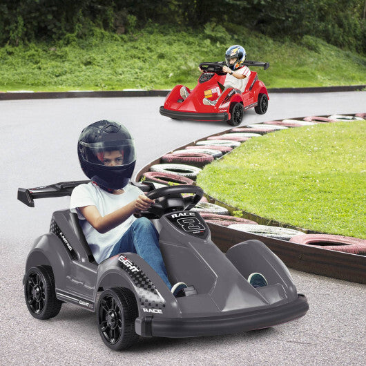 6V Kids Ride On Go Cart with Remote Control and Safety Belt-Pink