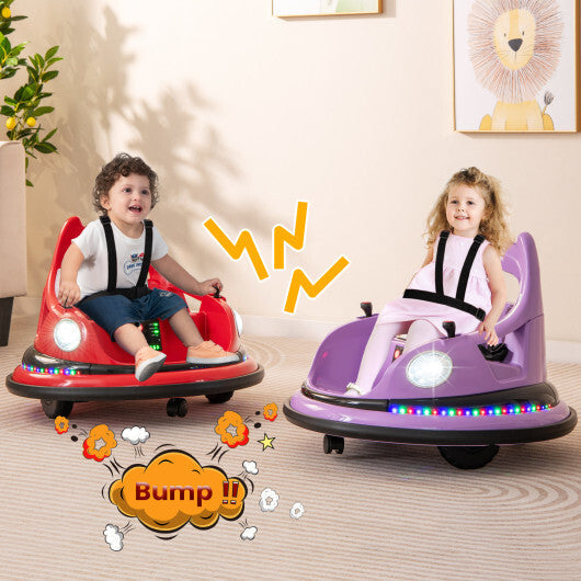 12V Kids Ride On Bumper Car with Remote Control and Dual Joysticks-Blue