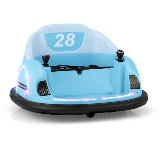 12V 360? Ride on Bumper Car for Toddlers with Remote Control-Pink