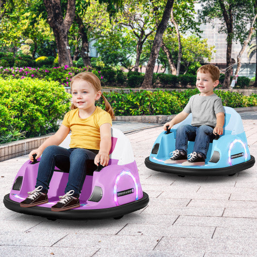 12V 360? Ride on Bumper Car for Toddlers with Remote Control-Pink