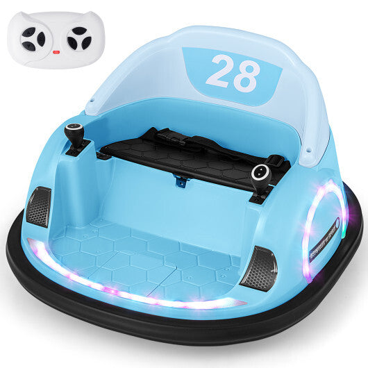 12V 360? Ride on Bumper Car for Toddlers with Remote Control-Pink