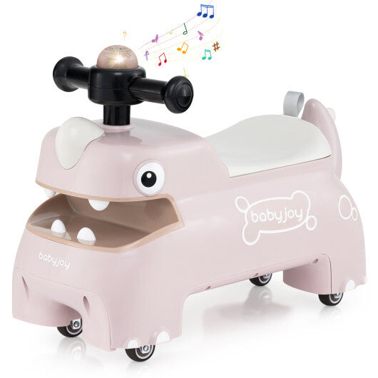 Toddler Ride on Toy Walking Sliding Car with Lights and Music-Green