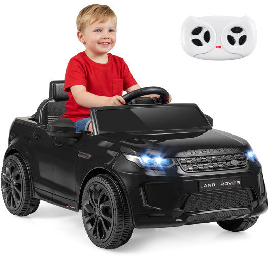 Licensed Land Rover Kids Ride on Car 12V Battery Powered Kids Electric Car-Black - Color: Black