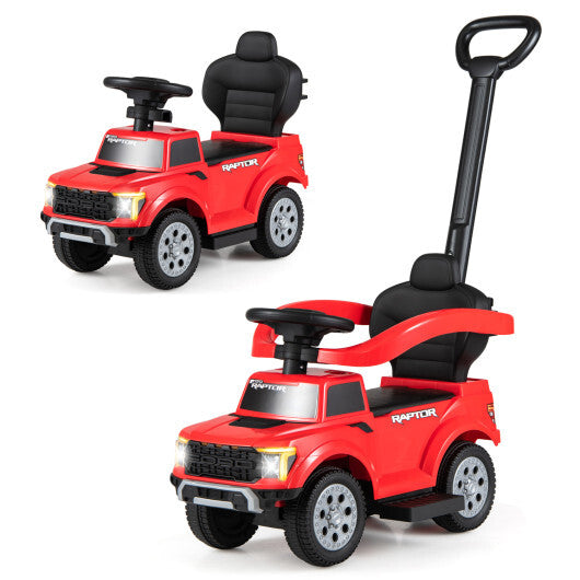 3-In-1 Licensed Ford Push Car for Toddlers-Black