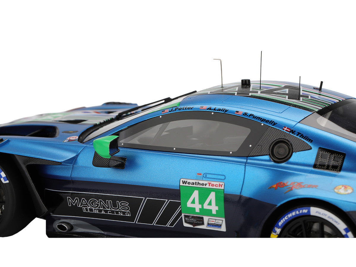 Aston Martin Vantage GT3 EVO #44 Andy Lally - John Potter - Spencer Pumpelly - Nicki Thiim "Magnus Racing" IMSA "24 Hours of Daytona" (2025) 1/18 Model Car by Top Speed