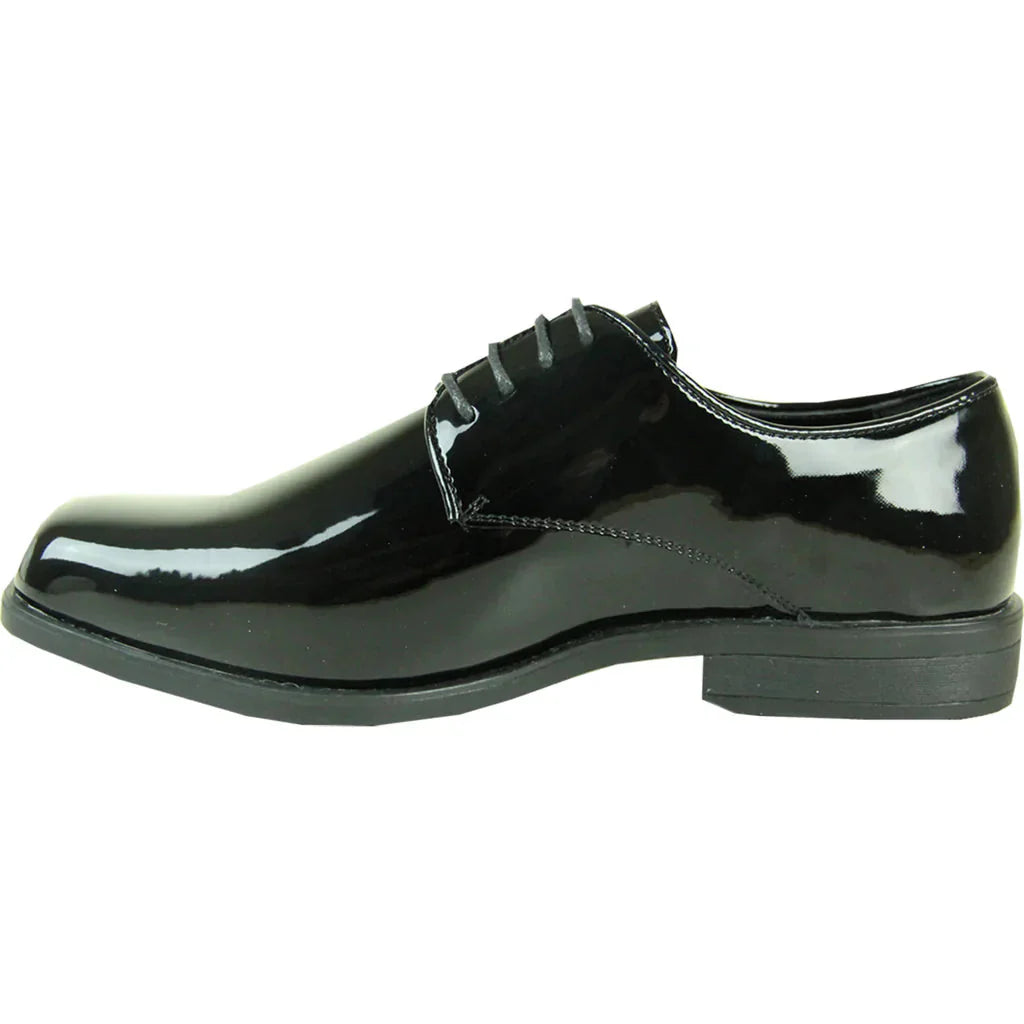 VANGELO Men Dress Shoe TUX-1 Oxford Formal Tuxedo for Prom & Wedding Black Patent