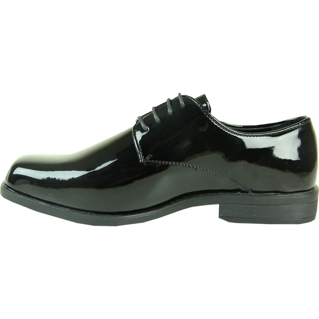 VANGELO Men Dress Shoe TUX-1 Oxford Formal Tuxedo for Prom & Wedding Black Patent