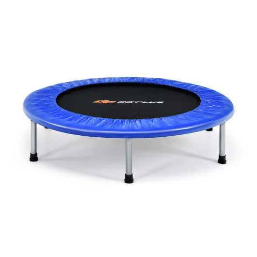 36 Inch Mini Folding Trampoline Portable Recreational Fitness Rebounder-Silver
