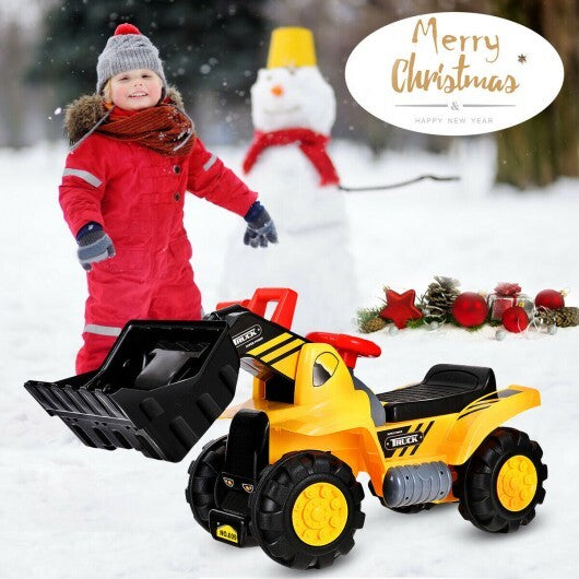 Kids Ride On Bulldozer Toy Play Truck with Adjustable Bucket Aged 3+ Years Old